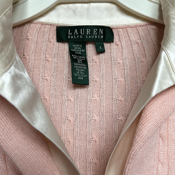 NWOT LAUREN Ralph Lauren green label pullover size S 85% silk 15% cashmere - Picture 5 of 5